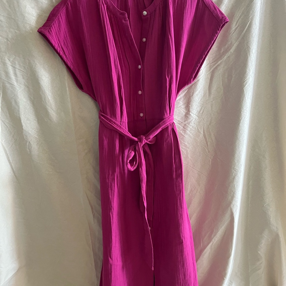GAP Fuchsia Pleated Dress size large